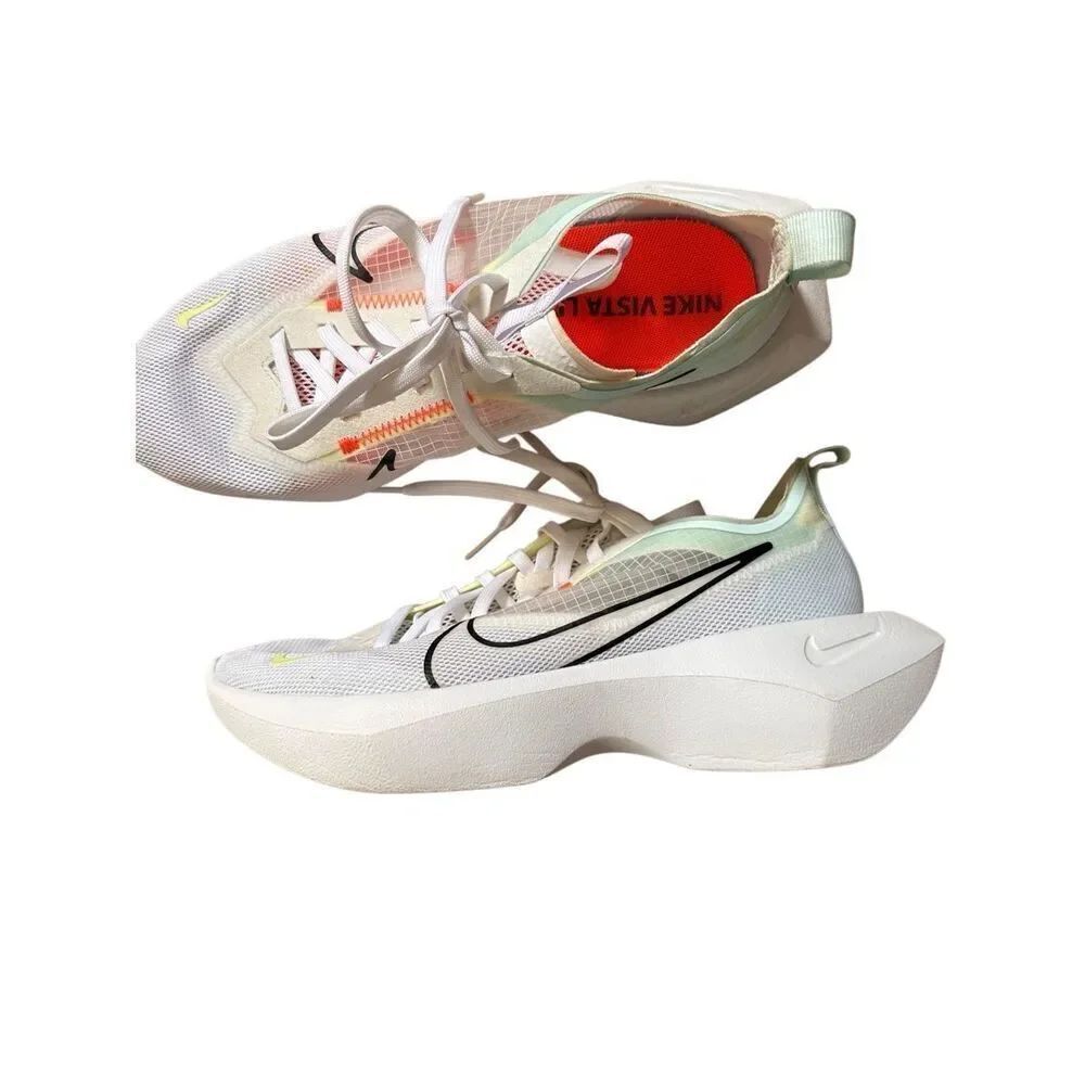 Nike Vista Lite White Bright Crimson Women's Sz 7.5 - Picture 2 of 9